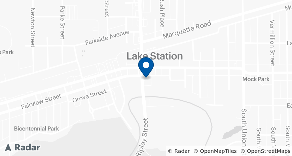 Map of Dairy Queen Location:: 2433 Ripley St, Lake Station, IN, 46405-2301